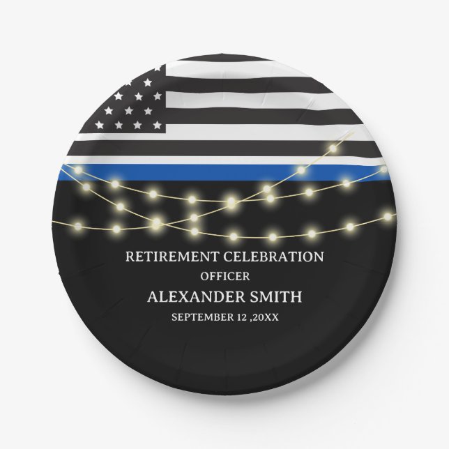 Plato De Papel Police Retirement Party (Anverso)