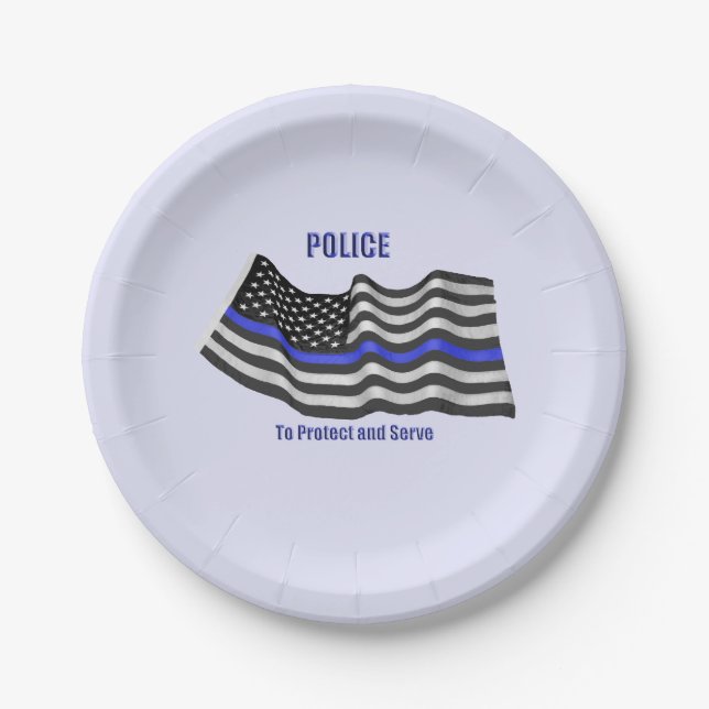 Plato De Papel Policía (Anverso)