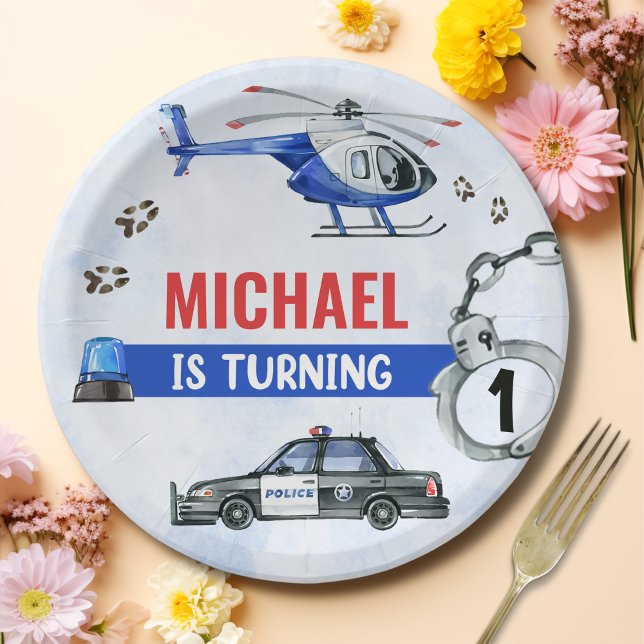 Plato De Papel Policía Fiesta de cumpleaños 1 (Subido por el creador)