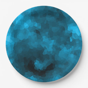 Plato De Papel Polígono azul