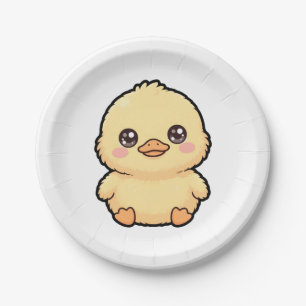 Plato De Papel Pollito de pato bebé lindo