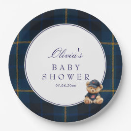 Plato De Papel Polo Teddy Bear Baby Shower