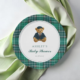 Plato De Papel Polo Teddy Bear Baby Shower