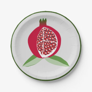 Plato De Papel Pomegranato