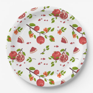 Plato De Papel Pomegranatos