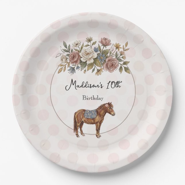 Plato De Papel Pony (Anverso)