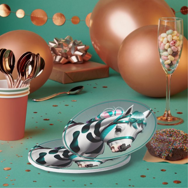 Plato De Papel Pony Espiritual Cute 3D 7 (Multi)