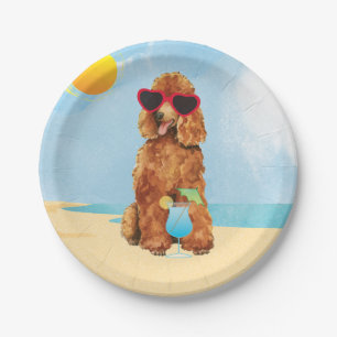 Plato De Papel Poodle de verano
