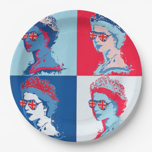 Plato De Papel Pop art HM Queen Fiesta (Anverso)
