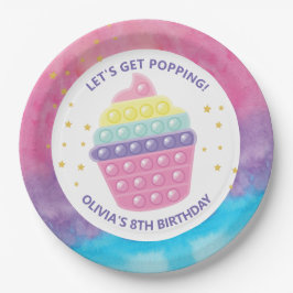 Plato De Papel Pop it Figet cumpleaños