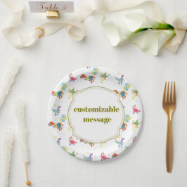 Plato De Papel Pop Kanji Dinosaur