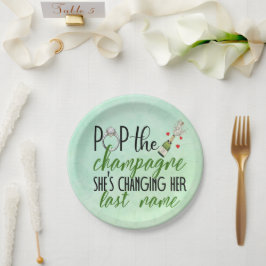 Plato De Papel Pop las placas de papel de Champagne Engagement