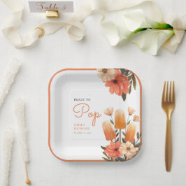 Plato De Papel Popsicle Ready to Pop Baby Shower