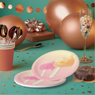 Plato De Papel Popsicles de caracteres