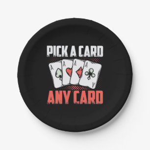 Plato De Papel Póquer Elegir una tarjeta