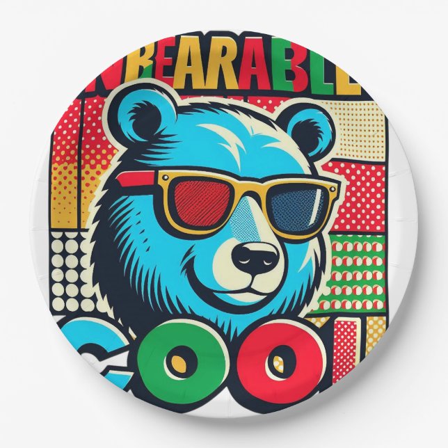 Plato De Papel Por amor de oso (Anverso)