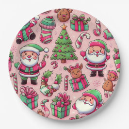 Plato De Papel Porciones de feriado para Navidades