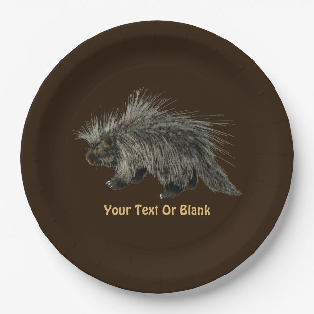 Plato De Papel Porcupina (Anverso)