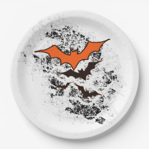 Plato De Papel porras de tierra fiesta de Halloween suministros b