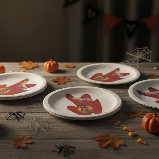 Plato De Papel Portando Una Linterna (Subido por el creador)