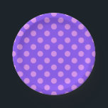 Plato De Papel Pos de polka de Lilac en periwinkle<br><div class="desc">Pos de polka de Lilac en periwinkle</div>