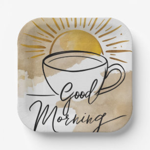 Plato De Papel Postal Buenos días