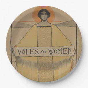 Plato De Papel Poster clásico del sufragio de Boye del voto de la