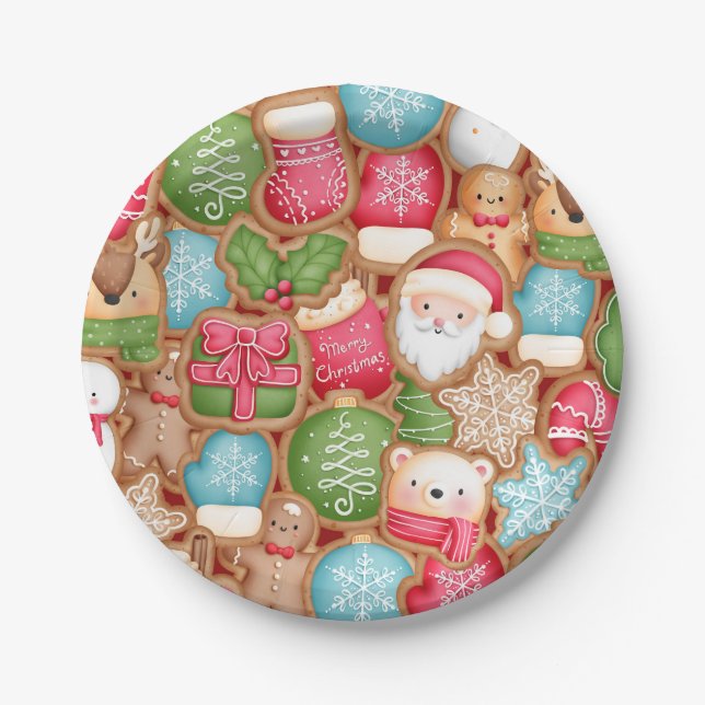 Plato De Papel Postre de Navidad (Anverso)