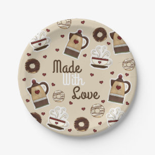 Plato De Papel Pote y taza del café