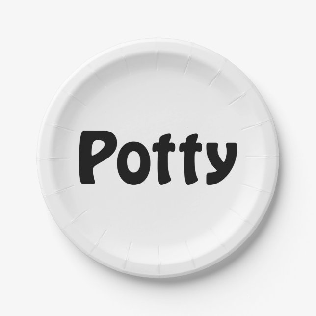 Plato De Papel Potty (Anverso)
