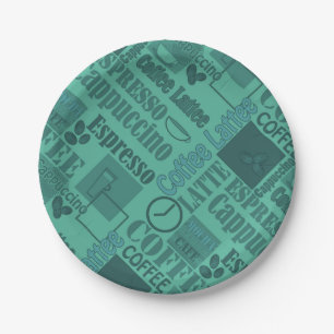 Plato De Papel Pouf de café de amor