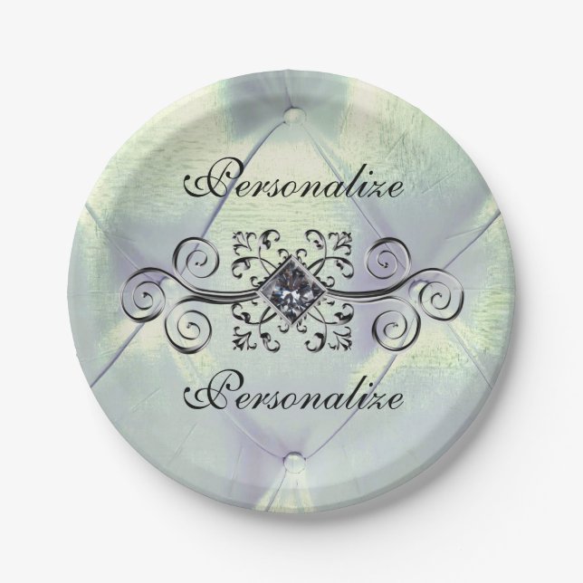 Plato De Papel Ppintucho y diamante (Anverso)