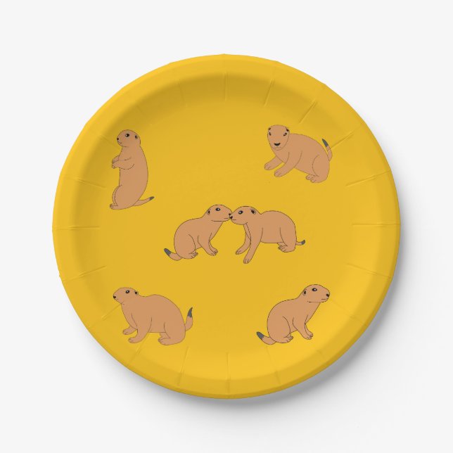 Plato De Papel Prairie Dogs (Anverso)