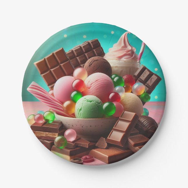 Plato De Papel Prato Descartável para Festa (Anverso)