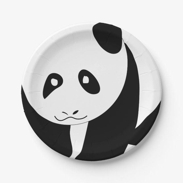 Plato De Papel Precioso panda (Anverso)