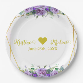 Plato De Papel Precioso viñedo de Lavender | Foto Gracias