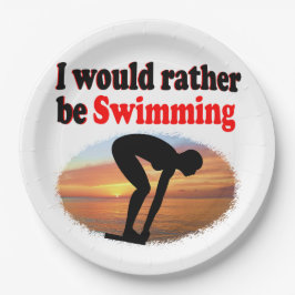 PLATO DE PAPEL PREFERIRÍA NADAR