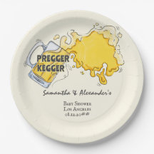 Pregger Kegger Watercolor Beer Co-ED Baby Shower