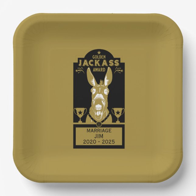 Plato De Papel Premio de la Chaqueta Dorada (Anverso)