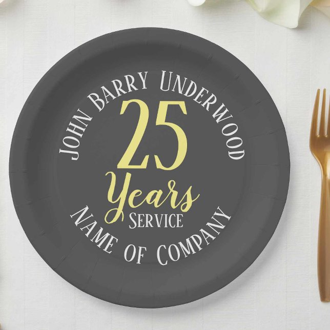 Plato De Papel Premio por servicio largo o jubilación (Subido por el creador)