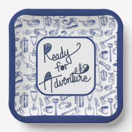 Plato De Papel Preparado para el patrón de engranajes de acampada