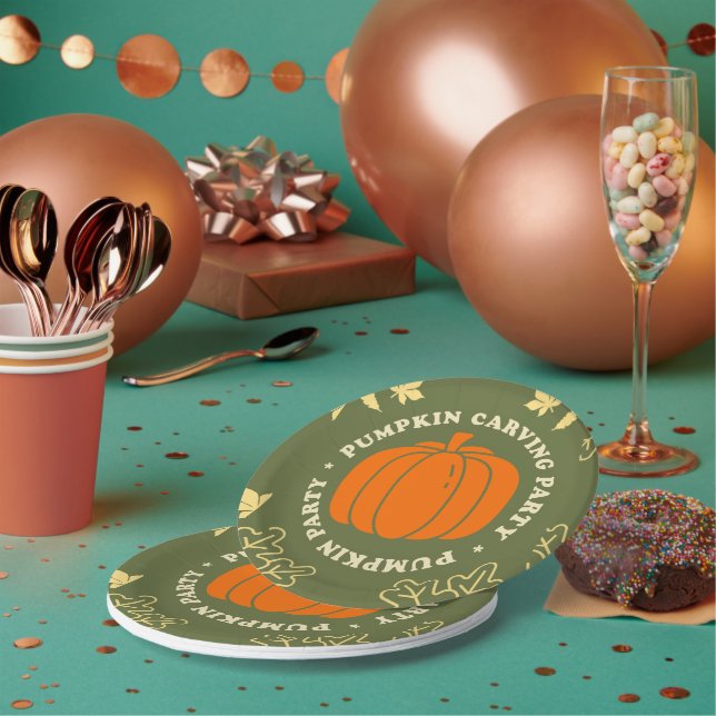 Plato De Papel ¡Prepárate para nuestra diversión anual de calabaz (Multi)