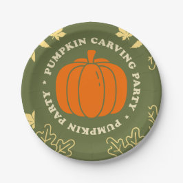 Plato De Papel ¡Prepárate para nuestra diversión anual de calabaz