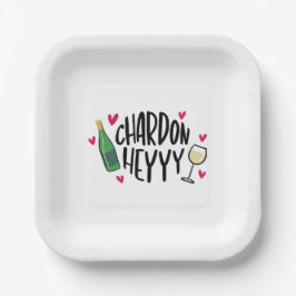 Plato De Papel Preppy Chardonnay Funny