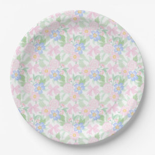 Plato De Papel Preppy Grandmillennial Floral