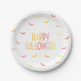 Plato De Papel Preppy Happy Halloween