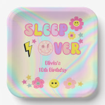 Preppy Pastel Pink Y2K Sleep Over Birday