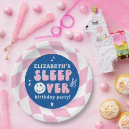 Plato De Papel Preppy Sleep Over Tween Birday Party