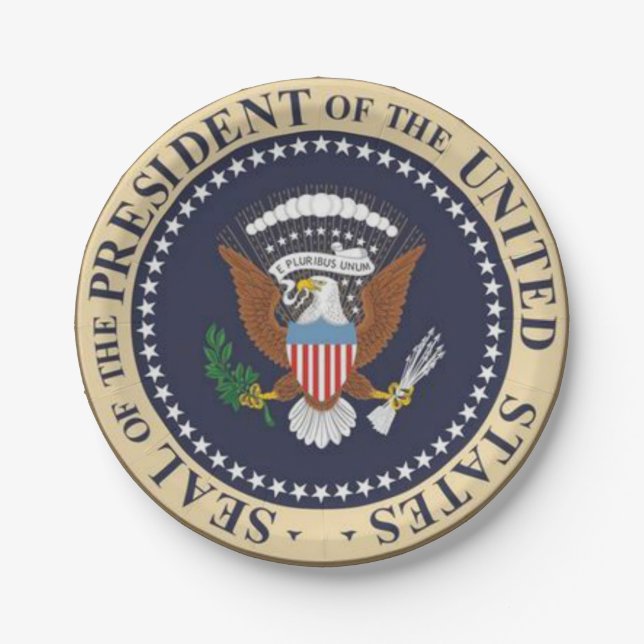 Plato De Papel Presidente de Placas de papel (Anverso)