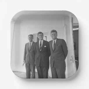 Plato De Papel Presidente John Kennedy y Brothers American Camelo